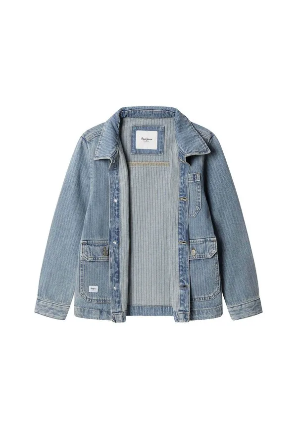 Джинсовая куртка в полоску melbert Pepe Jeans, Oz Stripe Denim — фото 3