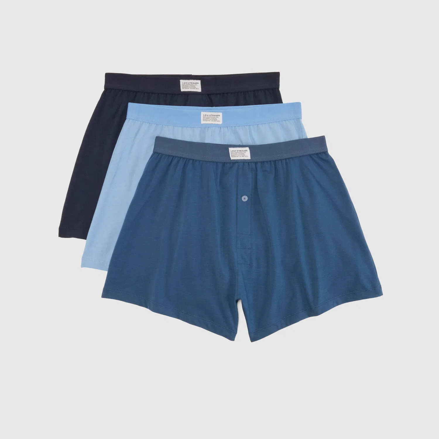 Свободные боксеры из трикотажа (3 шт.) Levi's, Blue