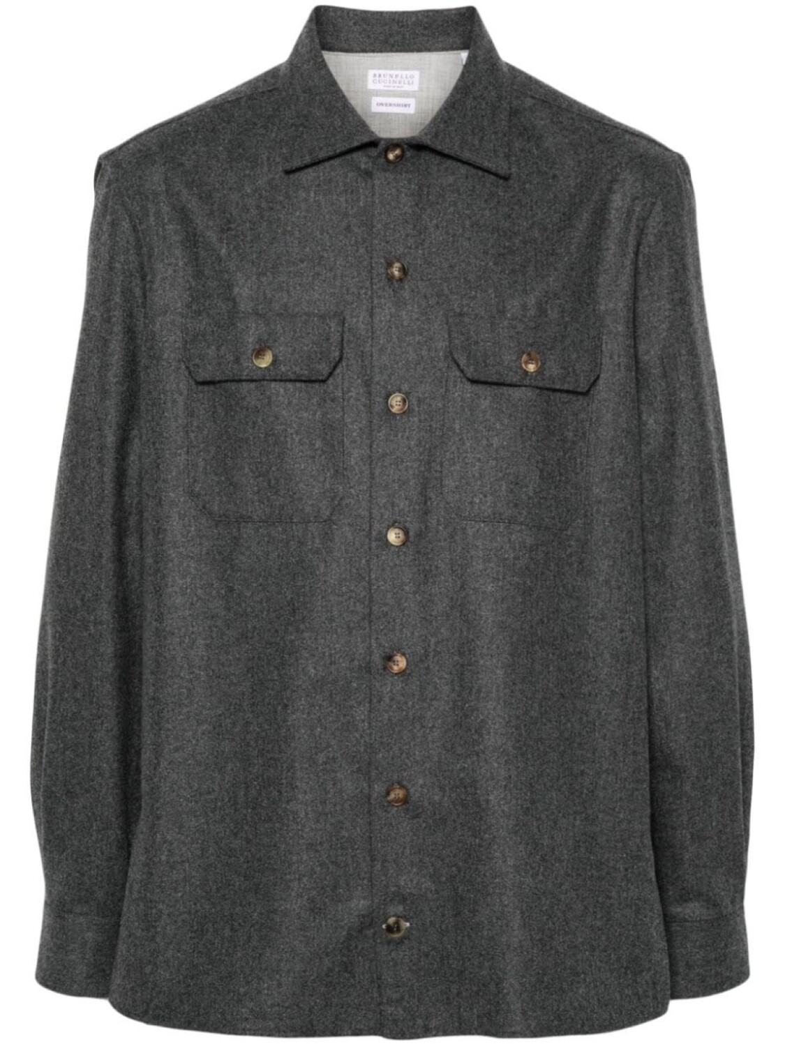 

Brunello Cucinelli рубашка с эффектом меланжа, серый