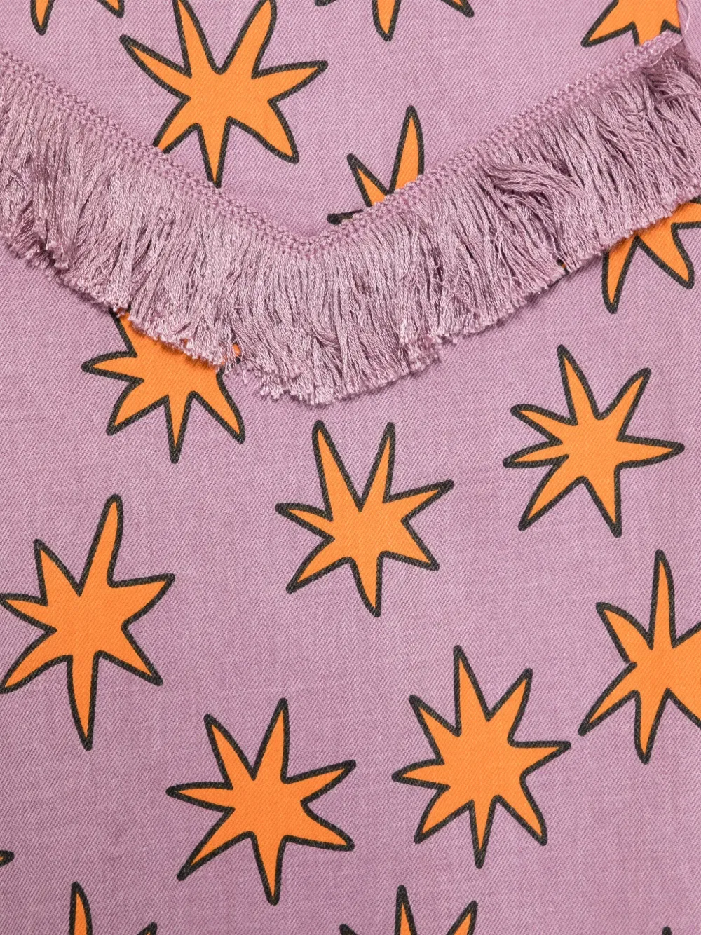 Платье с бахромой из ярких звезд Stella Mccartney Kids, фиолетовый — фото 3