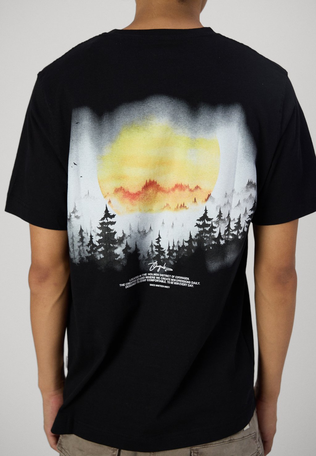 

Футболка с принтом JOREATON TEE CREW NECK Jack & Jones, черный