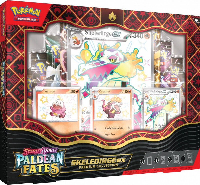 

Pokemon Tcg, карты премиум-коллекции Paldean Fates Skeledrge