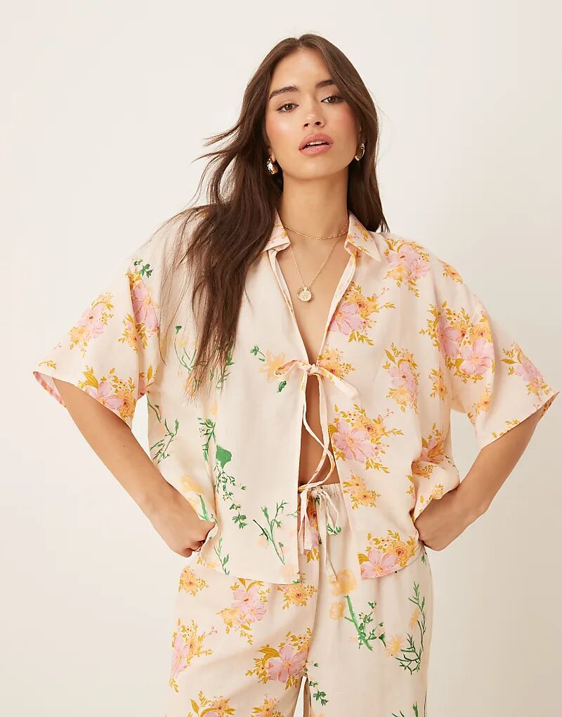 

Пляжный топ Abi от ASOS DESIGN с разноцветным цветочным принтом