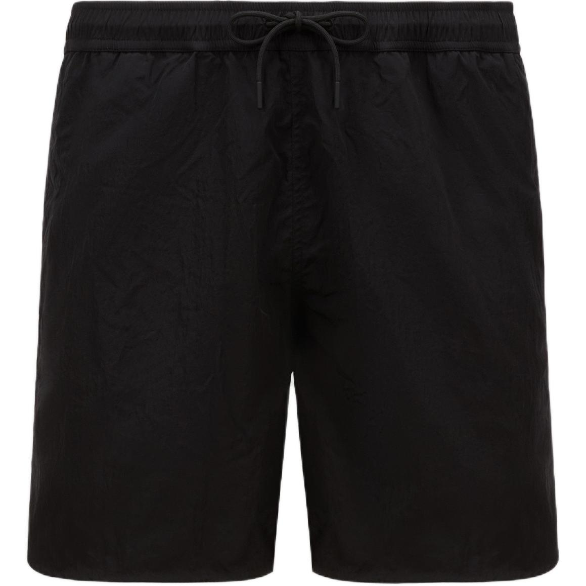 

Плавательные шорты с завязками и нашивкой-логотипом Moncler, черный