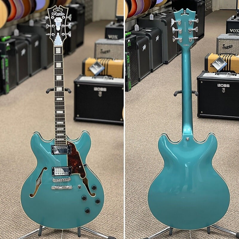 

Электрогитара D'Angelico Premier DC Semi-Hollow Electric Guitar - Ocean Turquoise w/ Gig Bag