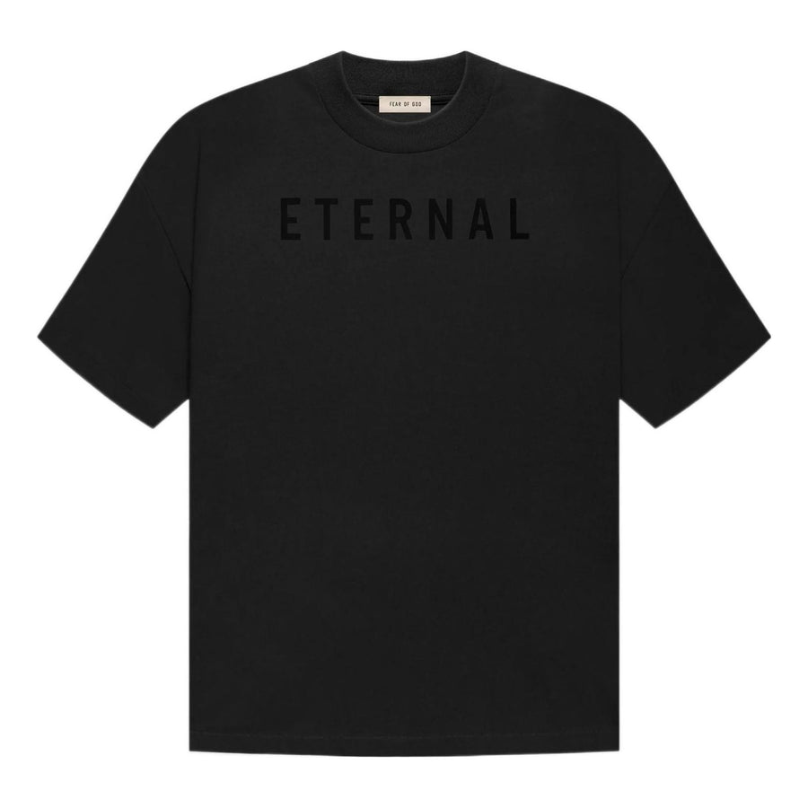 

Футболка Fear of God Eternal Logo Flocked Crewneck T-Shirt 'Black', черный