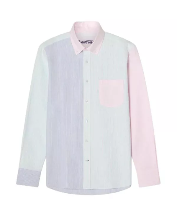 

Рубашка-Оксфорд Harrison с пуговицами и забавными полосками Robert Talbott, мультиколор