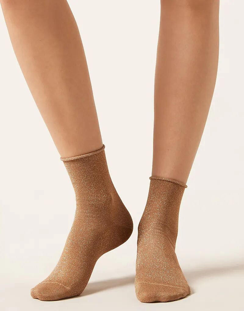 

Носки Calzedonia Glitter из натурального коричневого биското