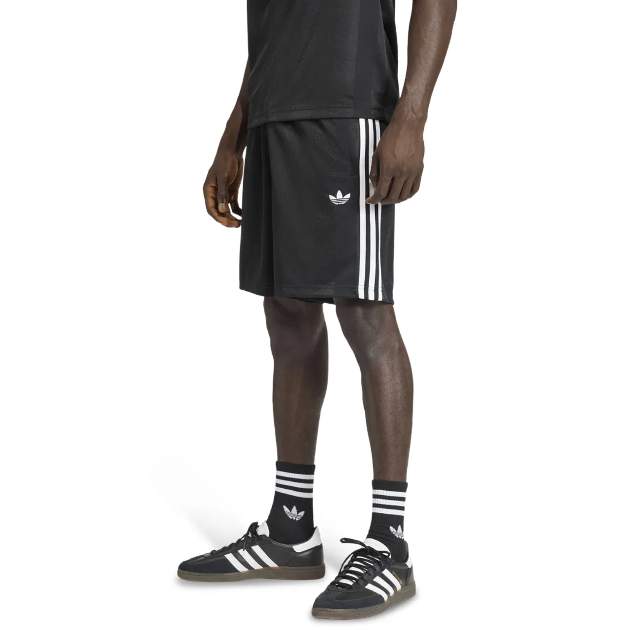 Мужские шорты 3 Stripes Loose Engineered Adidas, черный/белый