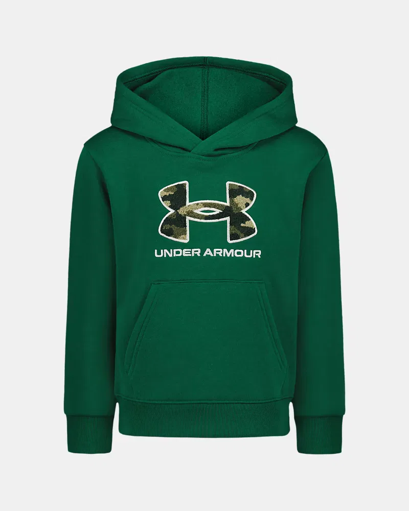 Худи из мягкого хлопкового флиса с логотипом из шенили UA Chenille Logo UnderArmour, Campus Ivy/Stone