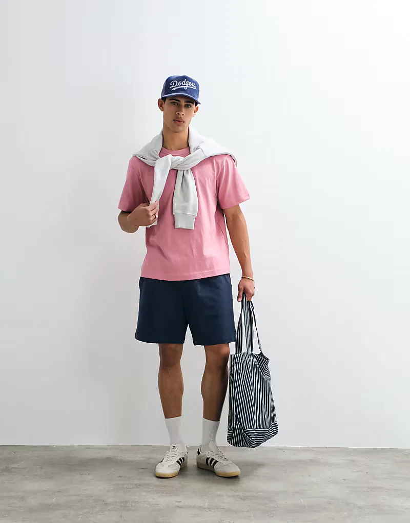 Футболка GAP оверсайз из 100% хлопка, розовый — фото 3
