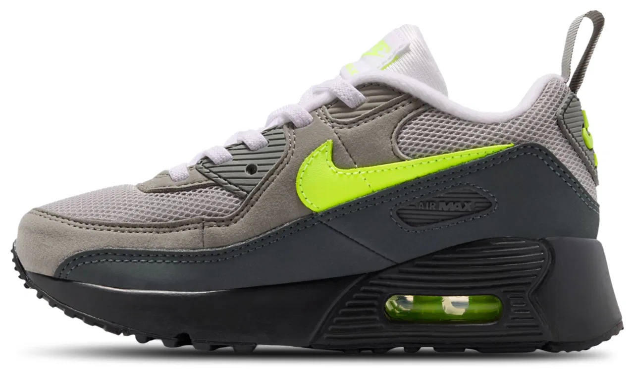 Кроссовки для девочек Air Max 90 Mesh Nike, цвет Black/Neon Yellow/Anthracite — фото 2