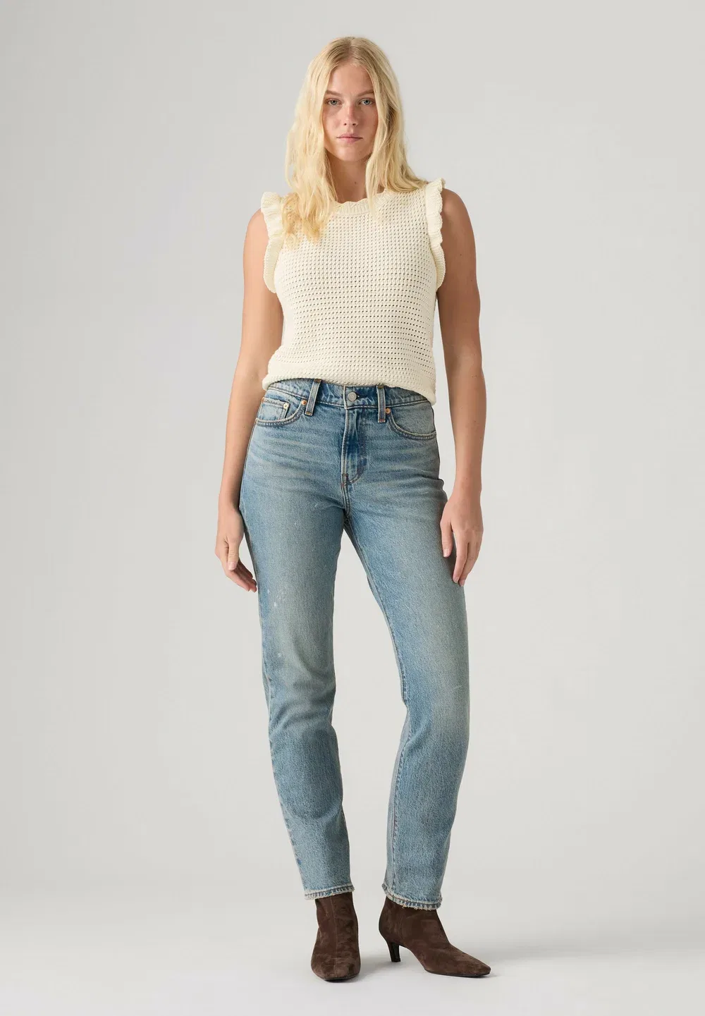 Джинсы Wedgie slim - узкие джинсы Levi'S, City Slim Med Indigo Worn In — фото 2