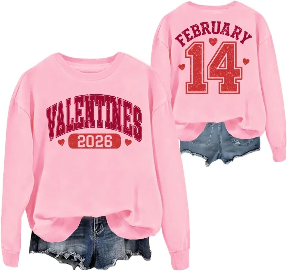 

Толстовка Valentine's Day 2026 с принтом Love Hearts woati