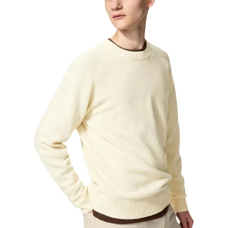 Детский джемпер с круглым вырезом Light Beige SS26 Knitwear UNIQLO