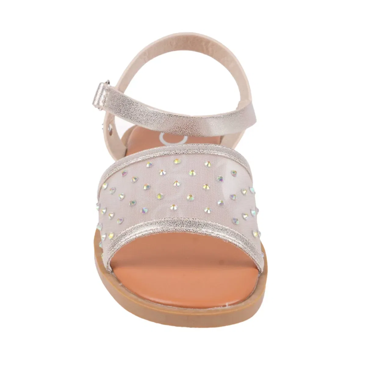 Детские сандалии для девочек с открытым носом bebe Nude — фото 4