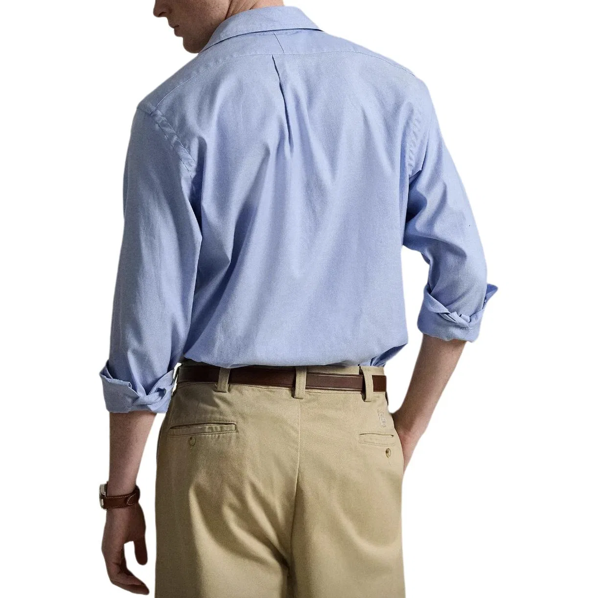 Мужская рубашка с воротником и длинным рукавом Polo Ralph Lauren, Blue — фото 4