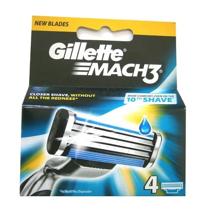Сменные картриджи для бритвы Gillette Mach3, 4 шт.