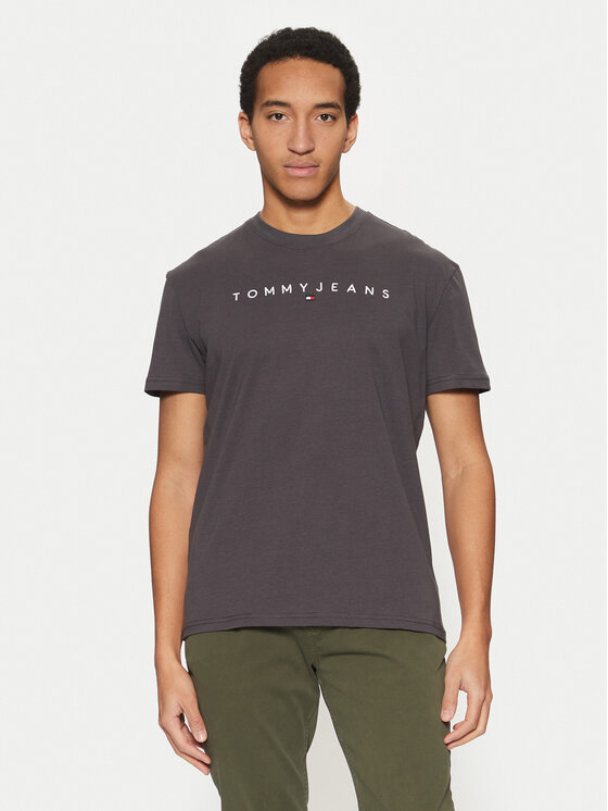 

Футболка обычного кроя Linear Logo DM0DM20744 Tommy Jeans, серый