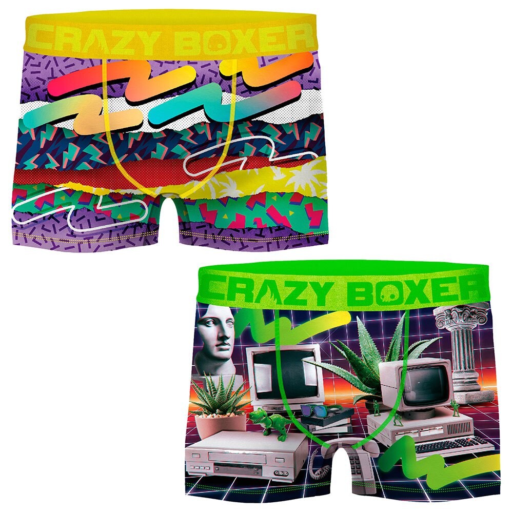 

Боксеры Crazy Retro 2 шт, разноцветный