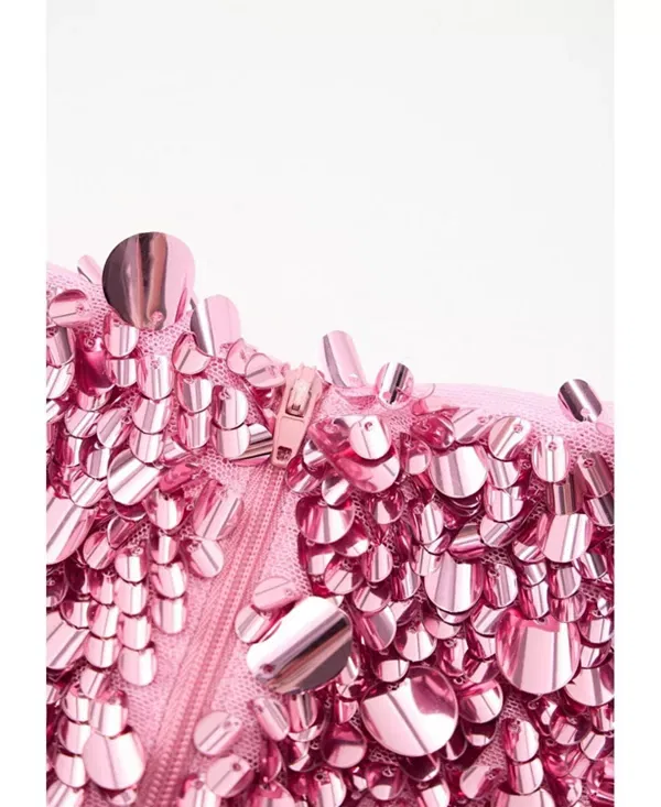 Детская юбка для девочек с пайетками Davina Sequin Mini Skirt Marlo Kids, Magenta Rose — фото 3