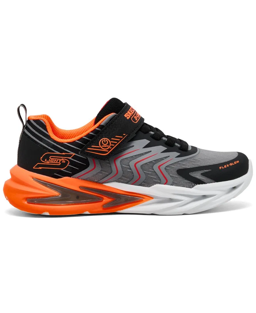 Кроссовки детские с подсветкой Flex-Glow Ultra Prism-Pacer Skechers, Black Lime — фото 2
