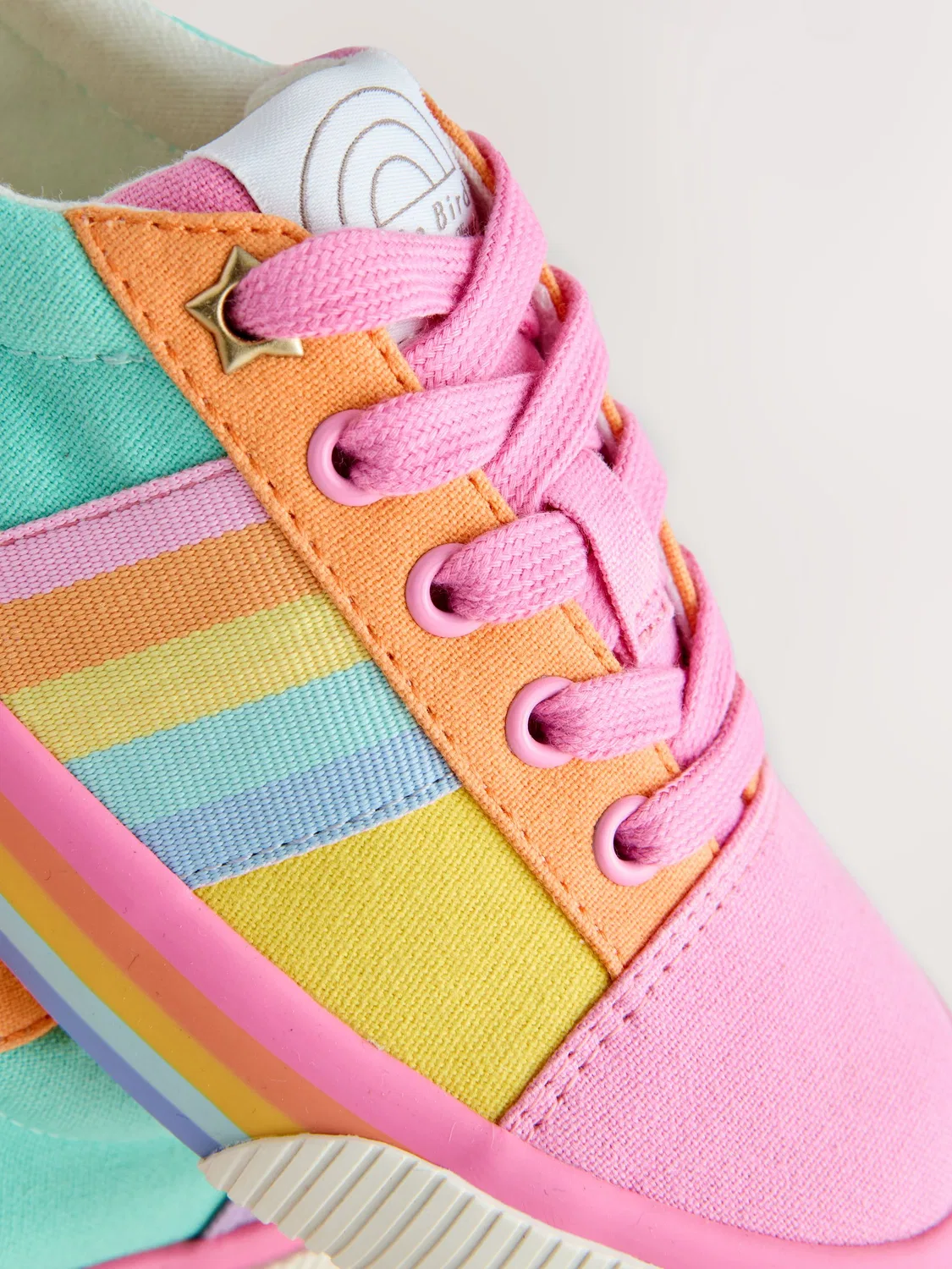 Кеды Little Bird by Jools Oliver Rainbow Colourblock, розовый — фото 4