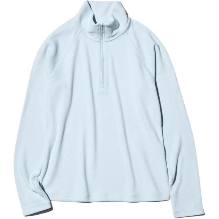 Женская толстовка с воротником-стойкой Light Blue UNIQLO