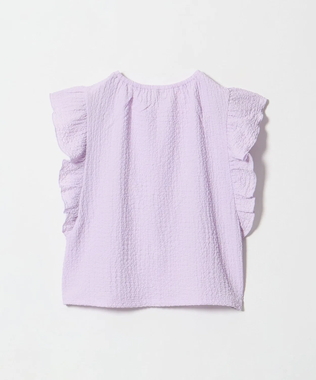 Детский комплект из топа и шорт с рюшами, модель Pukupuku Frill, green label relaxing, Лиловый — фото 3