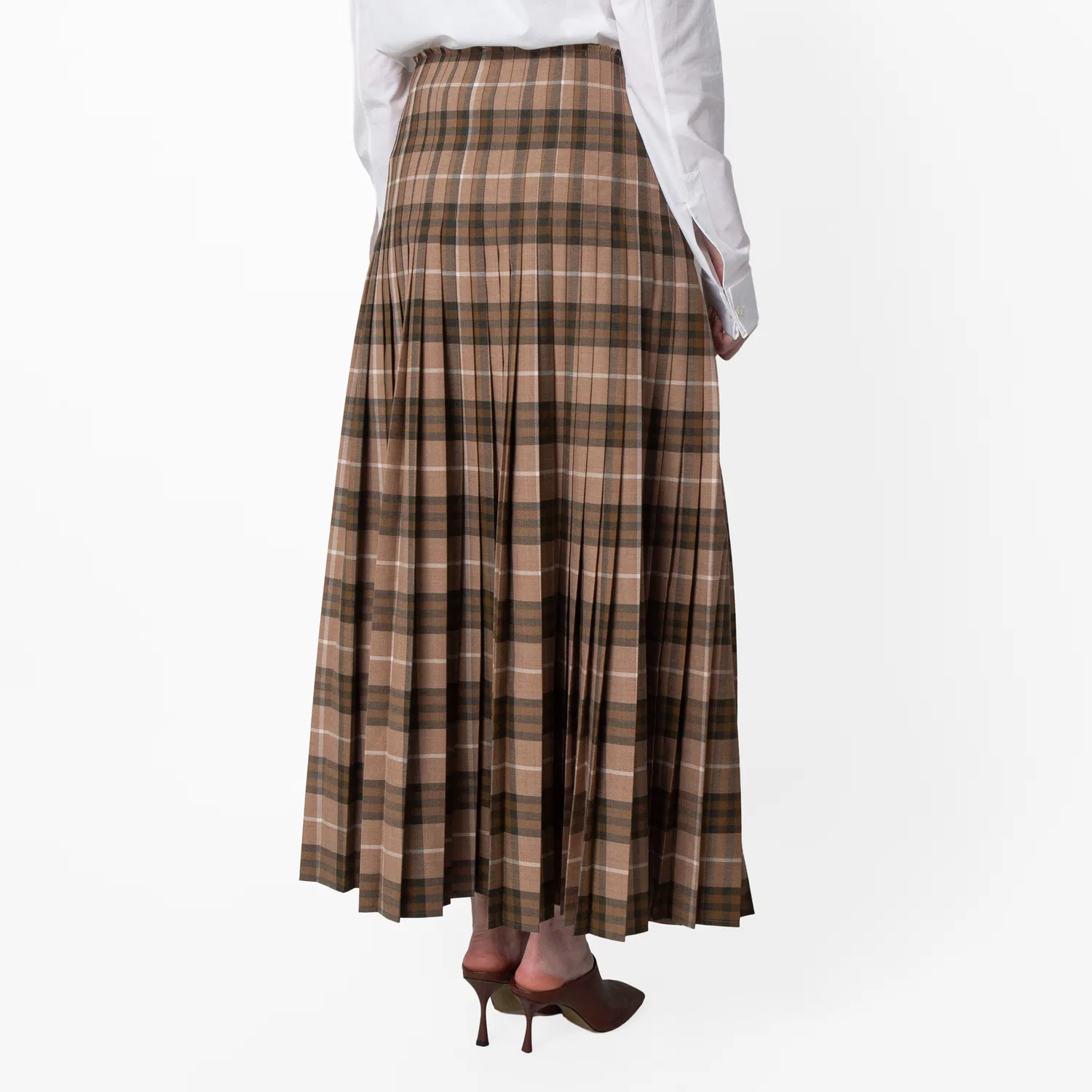 Юбка-килт макси из шерстяной смеси Check Wool-Blend Maxi Kilt Burberry, Camp Ip Check — фото 4