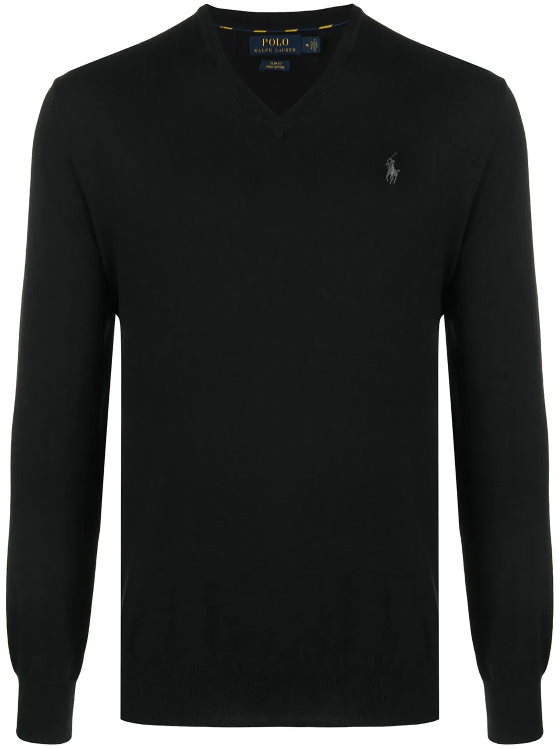 Джемпер с вышитым логотипом, хлопковый Polo Ralph Lauren, черный