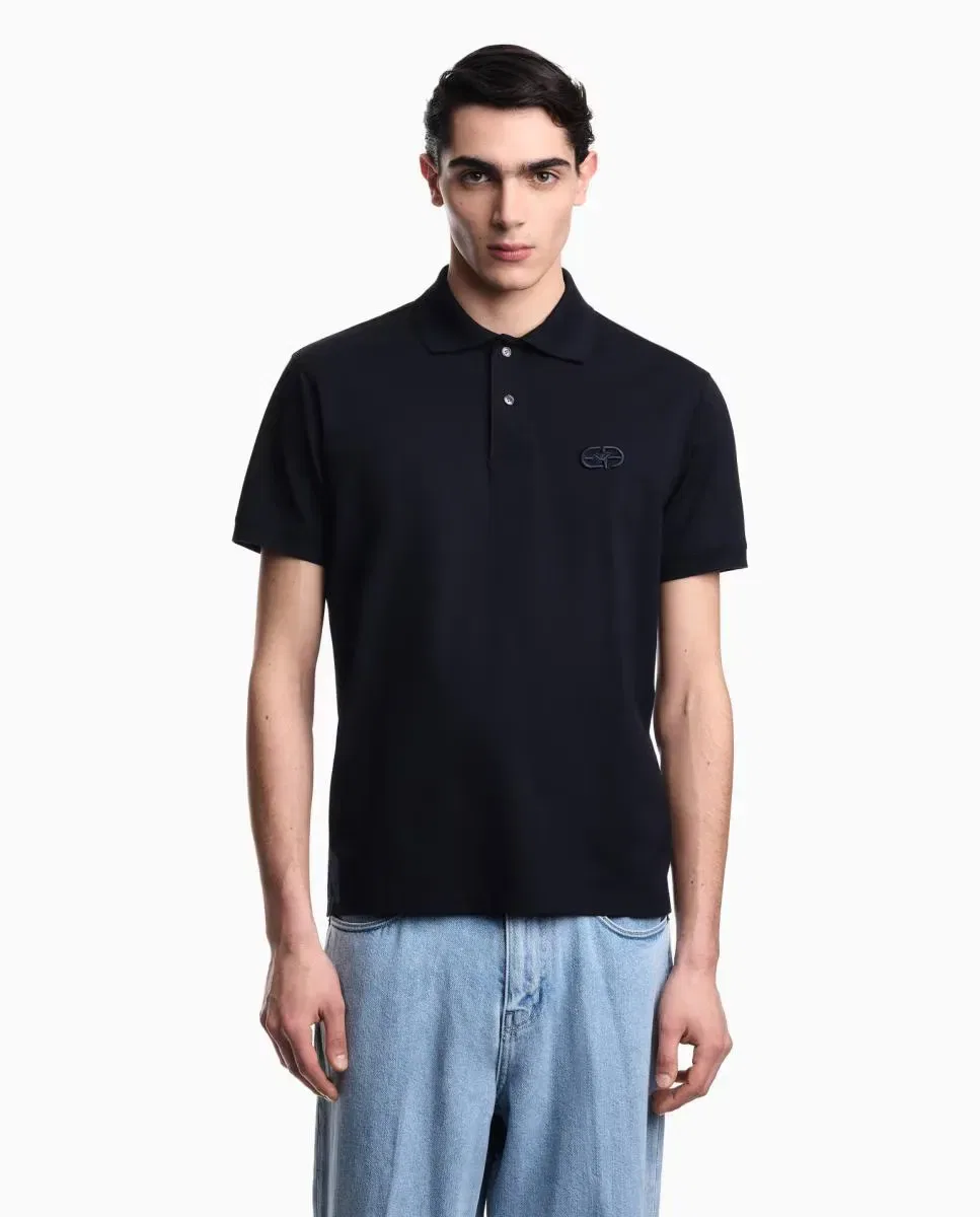 Мужское поло с коротким рукавом Emporio Armani, Azul Marino