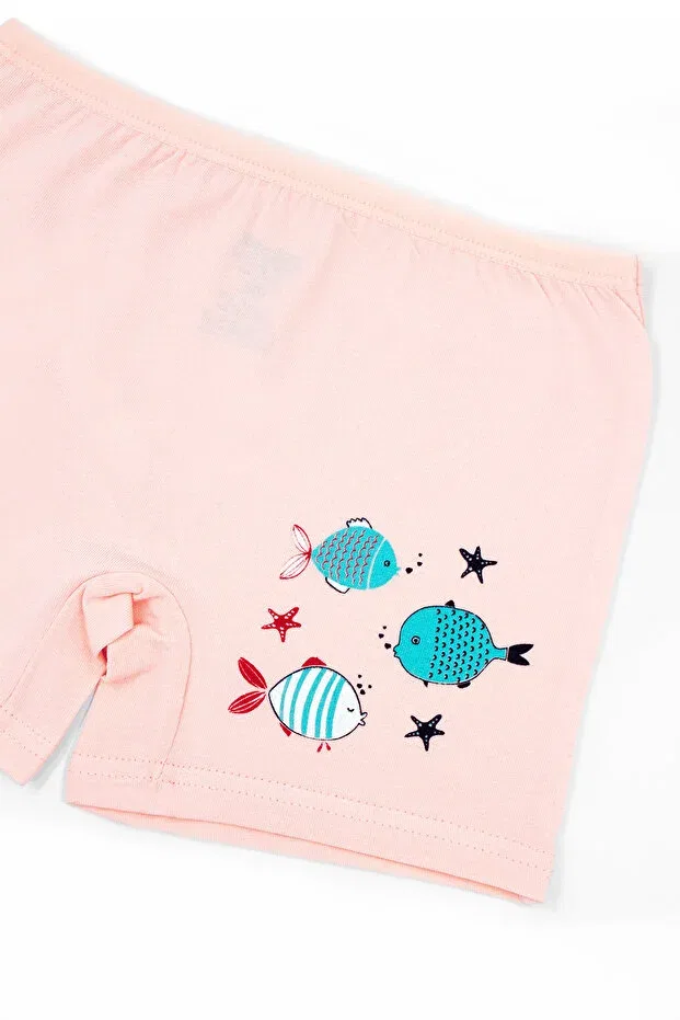 Детские боксеры для мальчиков с принтом 6 шт Csn Casano, Turquoise-Pink-Printed — фото 4