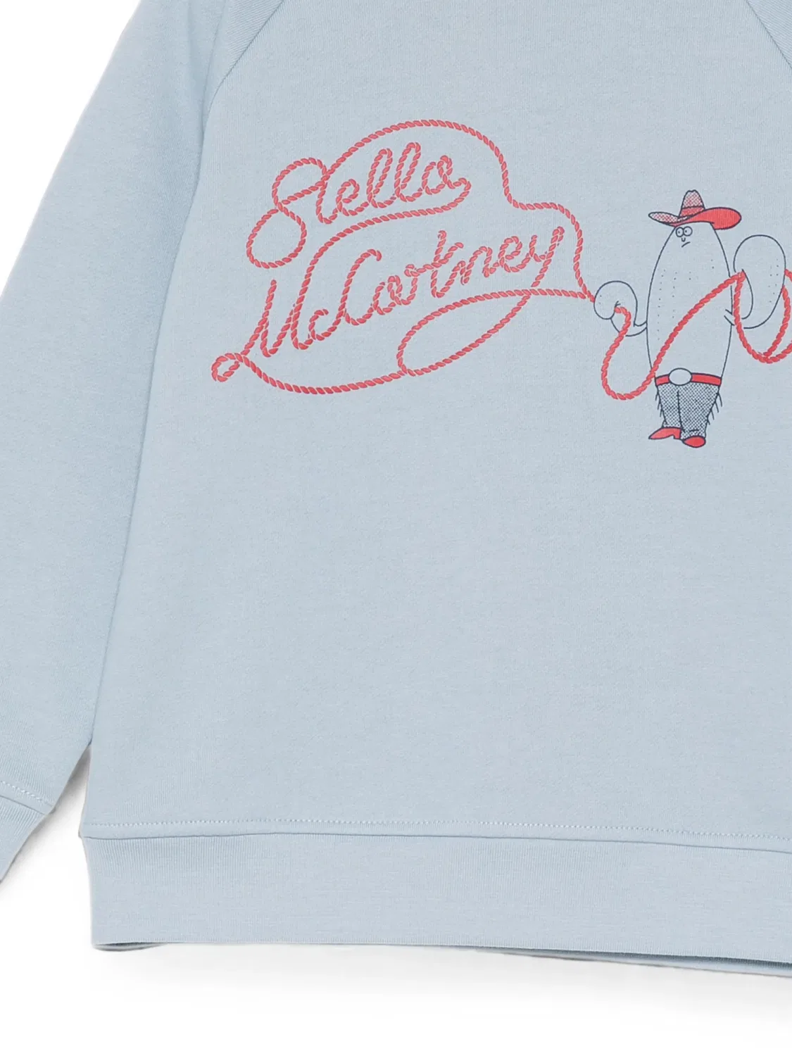 Толстовка с рукавами реглан и графичным принтом Stella Mccartney Kids, синий — фото 3