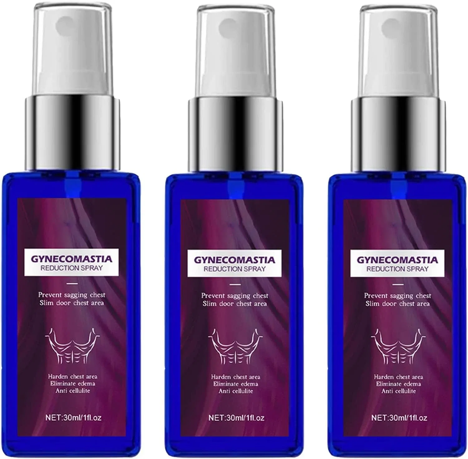 Спрей для уменьшения гинекомастии LIFTIC'X Bleu, 3 шт., 30 мл Dubush