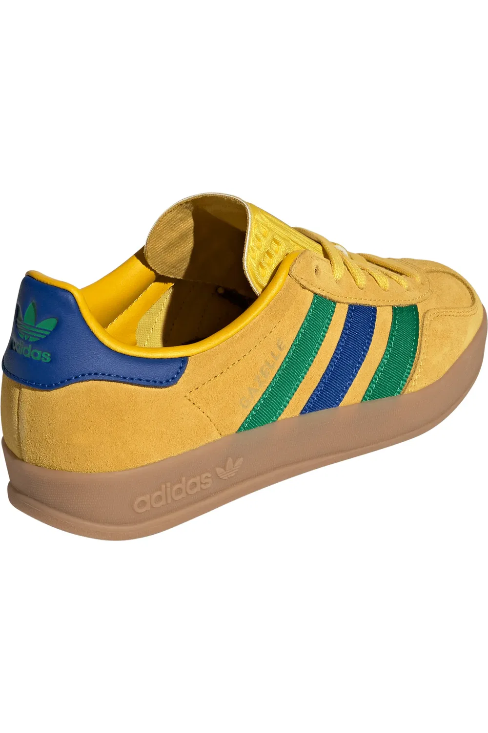 Кроссовки детские футбольные Gazelle Indoor adidas, Yellow/Royal/Green — фото 2