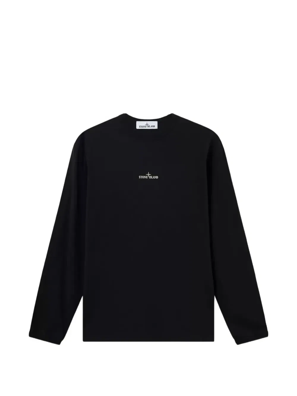 Футболка с длинным рукавом с логотипом Stone Island, черный