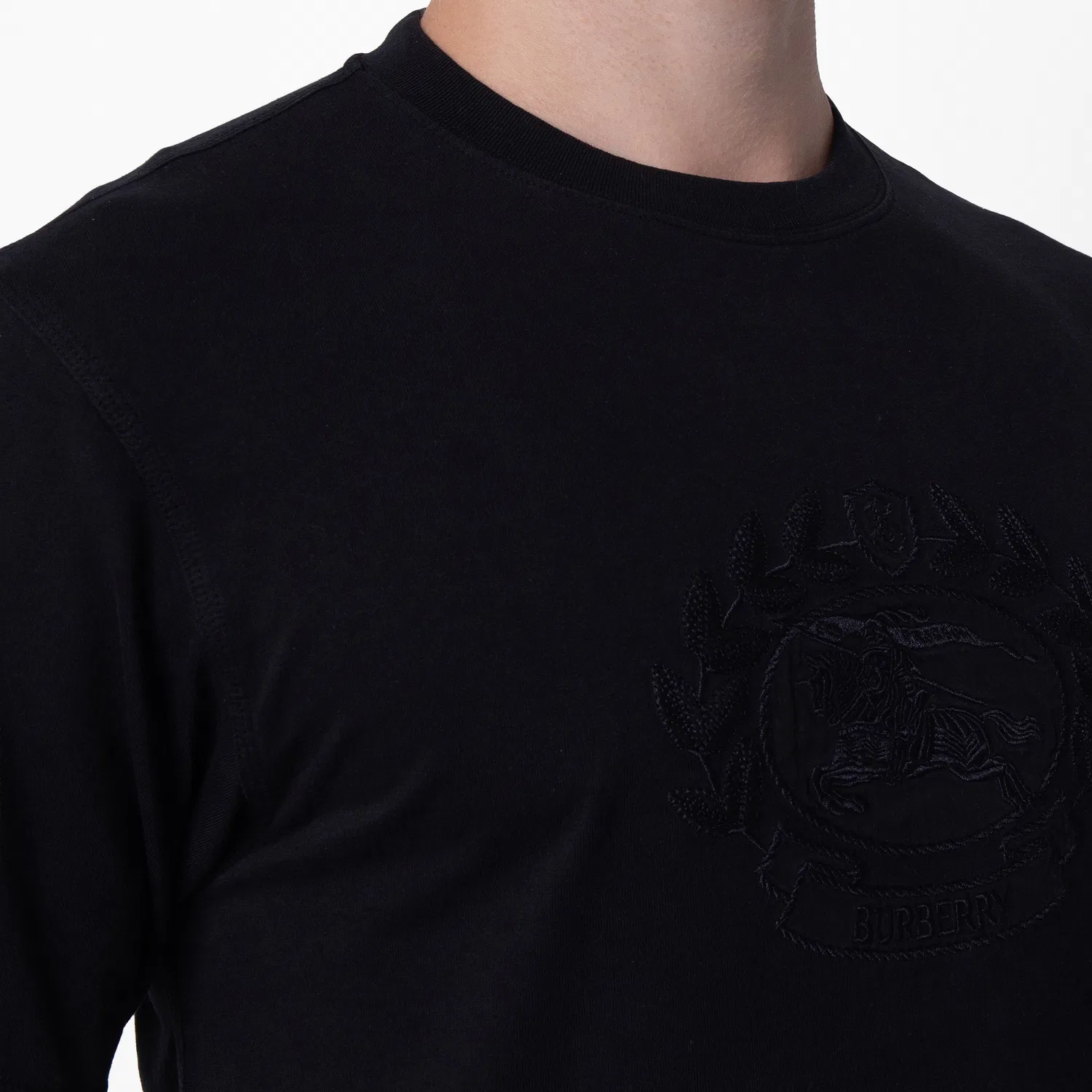 Футболка хлопковая EKD Cotton T-shirt Burberry, Black — фото 3