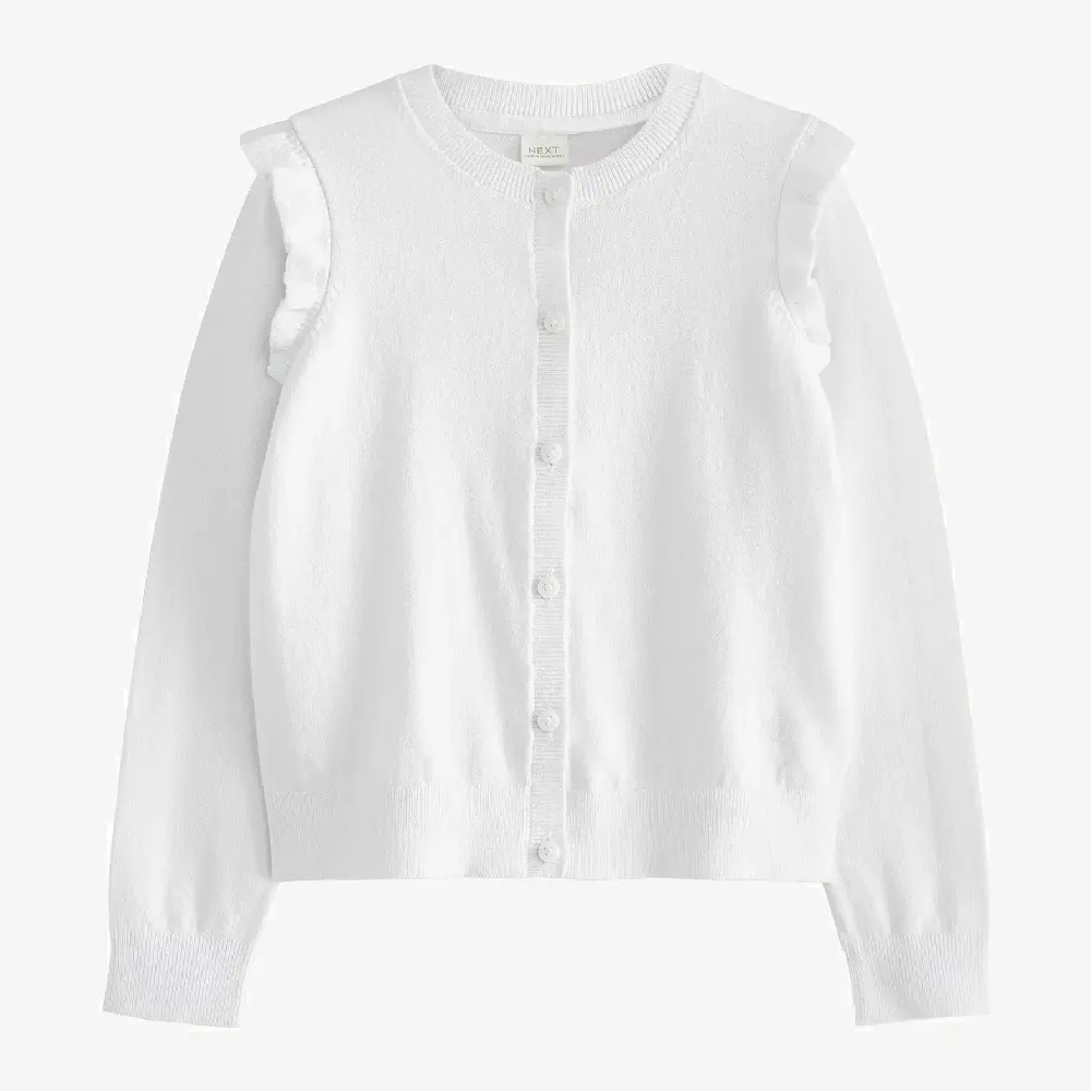 

Кардиган Next Rich Frill Shoulder School Standard, белый