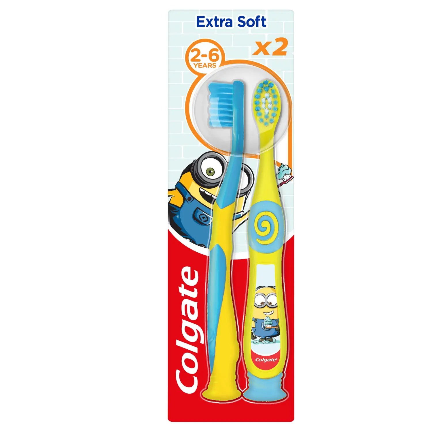 

Colgate Trolls + minions зубная щетка для детей 2-6 лет экстра мягкая, 2 шт./1 уп.