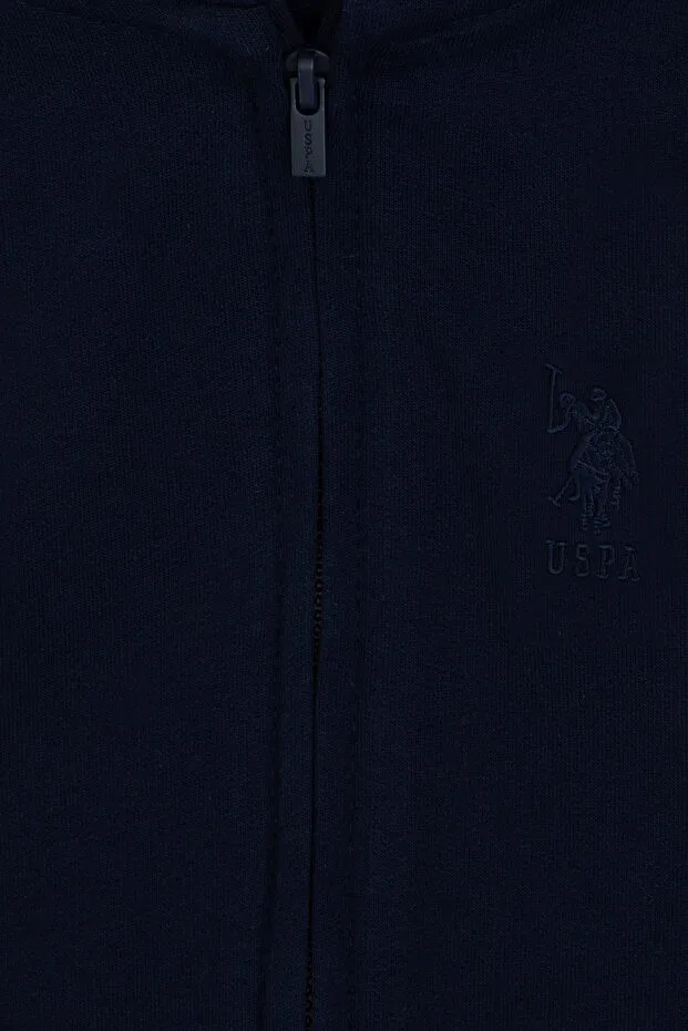 Детское для мальчиков свитшот с капюшоном Basics U.S. Polo Assn., Navy Blue — фото 3