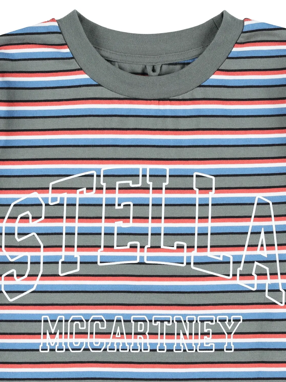 Футболка с длинным рукавом в полоску Stella McCartney, зеленый — фото 2