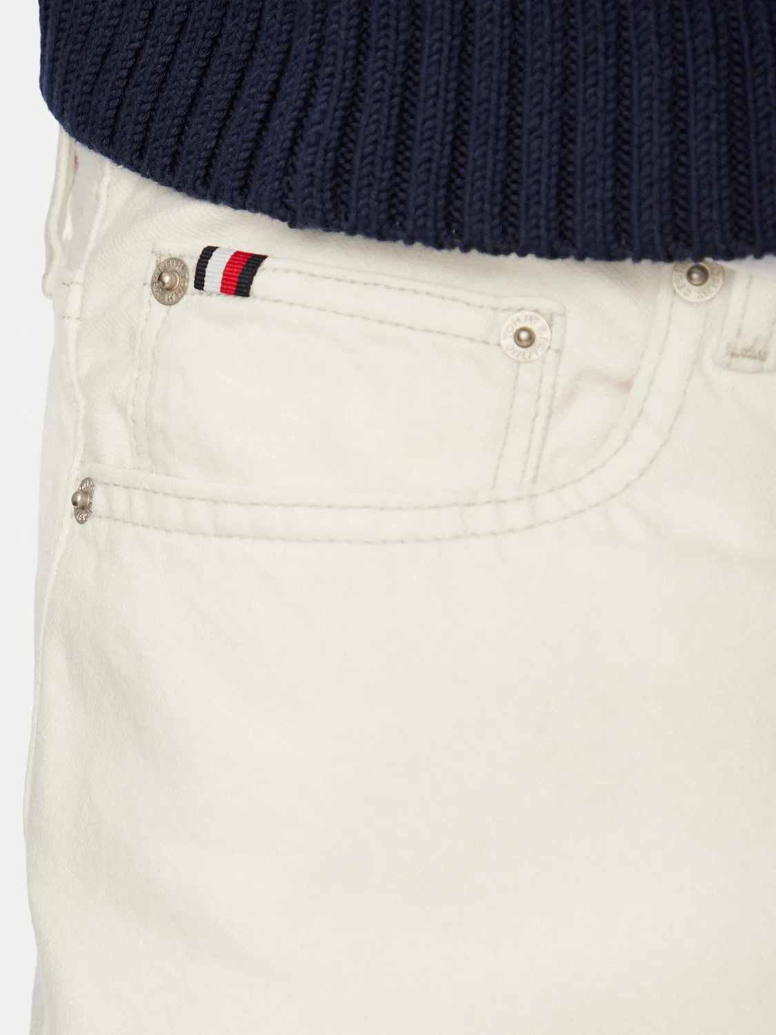 Мужские джинсы свободного кроя River Tommy Hilfiger, белый — фото 4