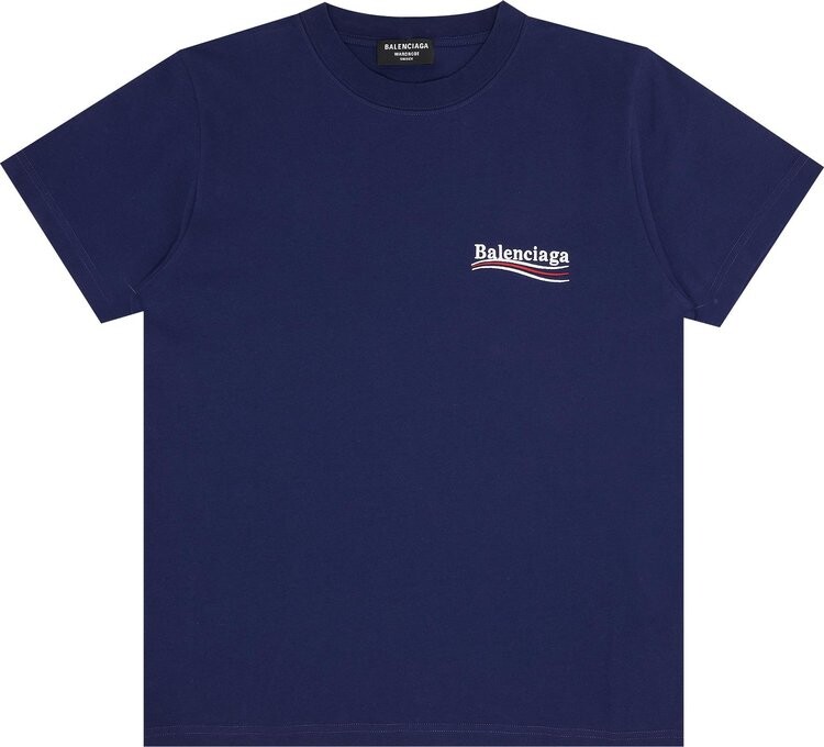 

Футболка Balenciaga Small Fit T-Shirt 'Pacific Blue/White', синий