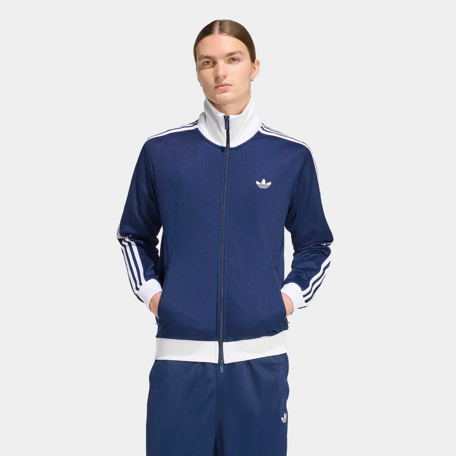 Мужская тренировочная куртка с воротником-стойкой Adidas Originals, Night Indigo