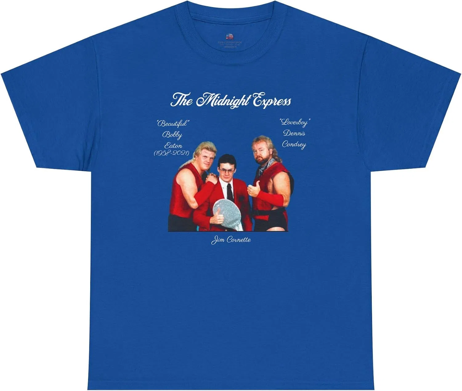 Женская футболка с принтом Wrestling Fan, Heavy Cotton Top, королевский синий