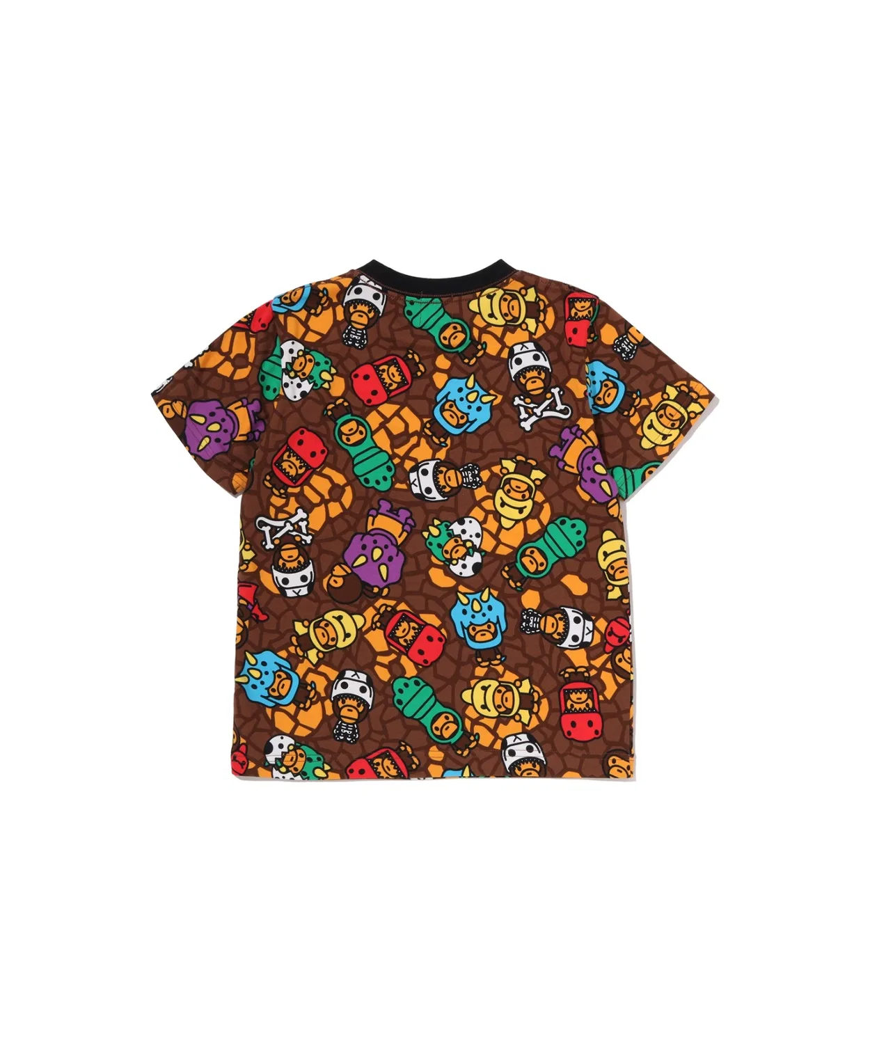 Детская футболка с принтом MILO MULTI DINOSAURS PATTERN A BATHING APE, Multicolor — фото 2