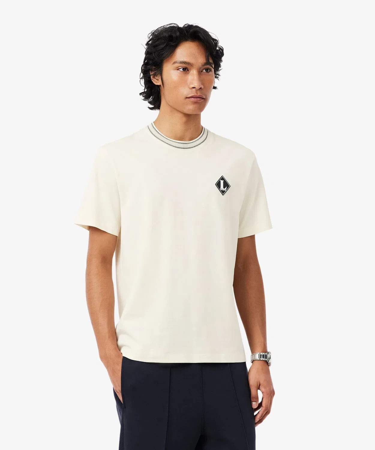 Мужская футболка с длинным рукавомLACOSTE, Light Blue — фото 3