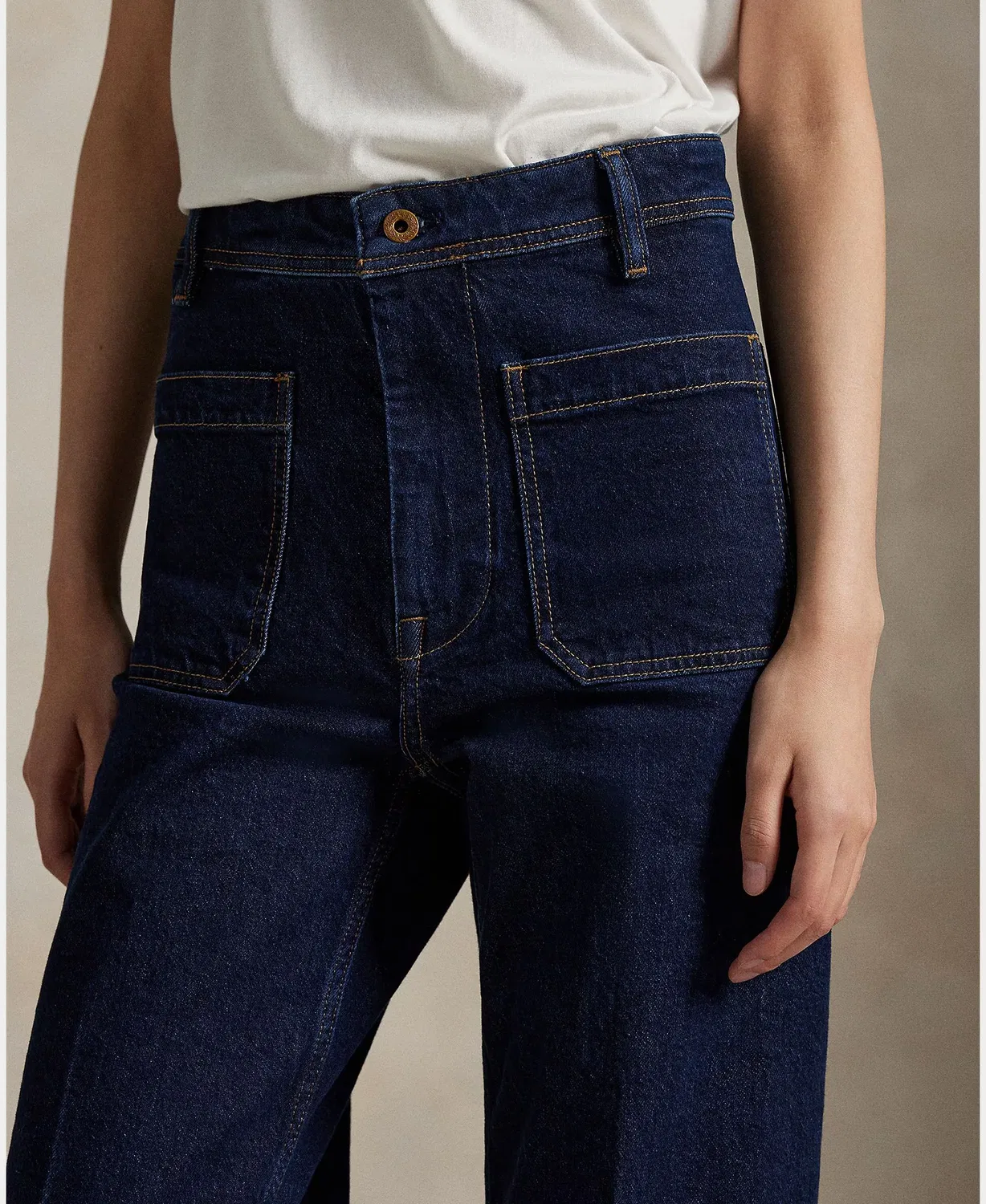 Женские джинсы-клеш с высокой талией Polo Ralph Lauren, Azul Marino — фото 4