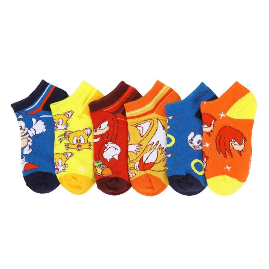 Носки детские Sonic The Hedgehog, 6 пар, с принтом, Characters 6-Pack Sonic The Hedgehog, Seg Kids Characters
